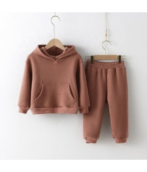 New Custom Kids Sweatsuit Sets Wholesale Fall Long Sleeve Cotton Kid Two Piece Sweatshirt And Jogger Set New Fashion