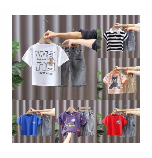 Wholesale Children Clothing Set 1-7year 2pcs Baby Boy Summer Clothing Set Toddler animal print T-shirt +short pant boy cloth Wholesale Children Clothing Set 1-7year 2pcs Baby Boy Summer Clothing Set Toddler animal print T-shirt +short pant boy cloth