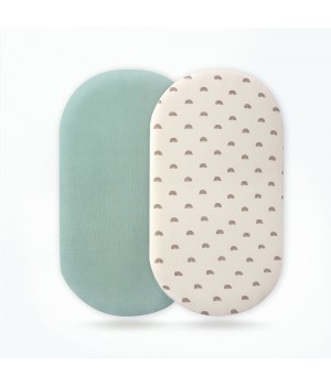 Cheap Price Organic Baby Cotton/Spandex Foldable Crepe Textile Oval Baby Crib Bassinet Sheet