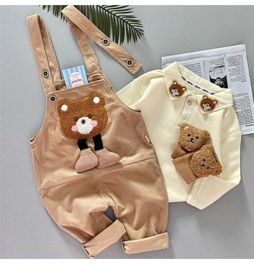 Ms-69 Baby Boys Clothing Sets 3-4 Years 2 Piece Cartoon Polo Shirt + Overalls Wholesale Winter Kidwear Clothes for Children Ms-69 Baby Boys Clothing Sets 3-4 Years 2 Piece Cartoon Polo Shirt + Overalls Wholesale Winter Kidwear Clothes for Children