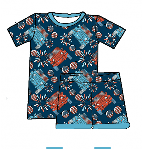 Summer kids tank top and bottom sets July jeep print kids Two Piece Clothes toddler boy clothes set Summer kids tank top and bottom sets July jeep print kids Two Piece Clothes toddler boy clothes set