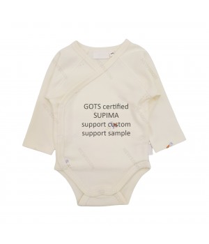 Gots Certified Organic Cotton Breathable Baby Clothes Peru Pima Cotton Supima Cotton Cloth New Style Baby Romper