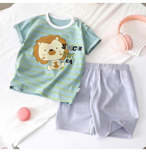 Children's short-sleeved suit summer cotton boy's clothes wholesale new girl's t-shirt summer baby children's clothing Children's short-sleeved suit summer cotton boy's clothes wholesale new girl's t-shirt summer baby children's clothing