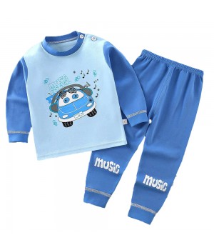 Cartoon Pattern New Arrival 100% Cotton Infant Shirt Casual Style Hot Sale Summer Kids Set Two Pieces