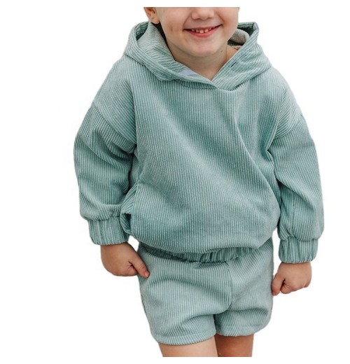 Custom Unisex Soft Corduroy Set For Kids Toddler Corduroy Hoodie Sets Clothing Set For Spring Custom Unisex Soft Corduroy Set For Kids Toddler Corduroy Hoodie Sets Clothing Set For Spring