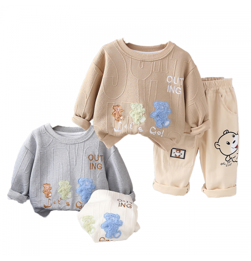 Cozy Winter Kids' Alphabet Hoodie Set for Children - Customizable Two-Piece Casual Fashion Dress Cozy Winter Kids' Alphabet Hoodie Set for Children - Customizable Two-Piece Casual Fashion Dress