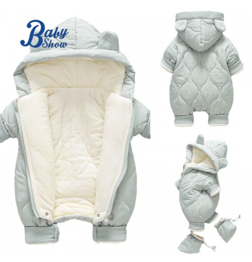 1-3 Years Baby Winter Warm Infant Plush Soft Baby Jumpsuit Hooded Collar Comfortable Kids Boys Girls Clothes Baby Romper 1-3 Years Baby Winter Warm Infant Plush Soft Baby Jumpsuit Hooded Collar Comfortable Kids Boys Girls Clothes Baby Romper