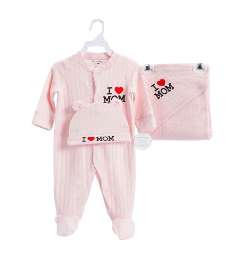 3-Piece pure cotton Newborn bodysuit for boys and girls baby hat and hooded blanket, trendy set Infant clothing set 3-Piece pure cotton Newborn bodysuit for boys and girls baby hat and hooded blanket, trendy set Infant clothing set