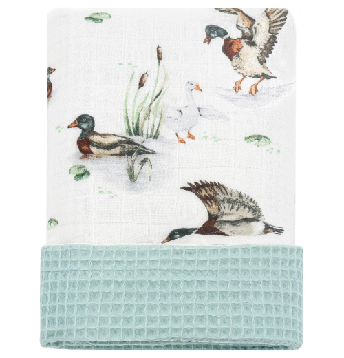 Custom high quality 70% bamboo 30% cotton muslin+100% cotton waffle double layers baby muslin swaddle throw blanket Custom high quality 70% bamboo 30% cotton muslin+100% cotton waffle double layers baby muslin swaddle throw blanket