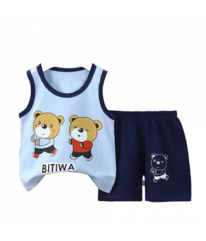Low Price Pure Cotton Kids Sets Clothes Children's Thobe With Vest Children Vest With Character
