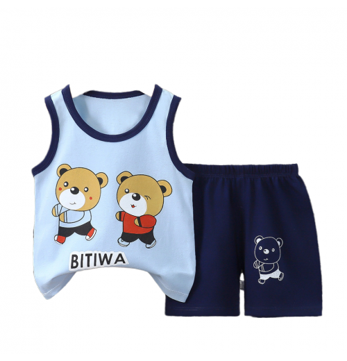 Low Price Pure Cotton Kids Sets Clothes Children's Thobe With Vest Children Vest With Character Low Price Pure Cotton Kids Sets Clothes Children's Thobe With Vest Children Vest With Character