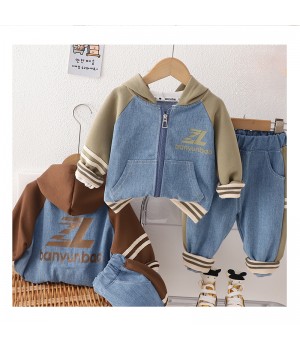 Boy Casual Zipper Hoodie Pants&trousers Two Pieces Clothing Toddler Kids Tracksuit Outfit Children Clothes Sets Baby