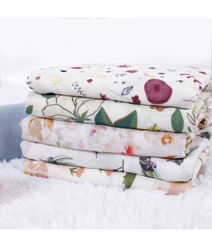 Tianyi Organic Cotton Bamboo Sublimation Baby Blanket Newborn Infant Receiving Rainbow Swaddle Blanket Baby Muslin Cloth//