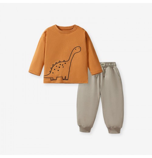 100% cotton plain cloth orange long sleeve T-shirt small wool circle pants children's assorted baby girl boy clothes sets 100% cotton plain cloth orange long sleeve T-shirt small wool circle pants children's assorted baby girl boy clothes sets