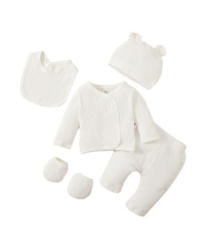 Solid Color Newborn Baby girl cloth sets Comfortable Casual Thin Cloth Set Hygroscopic and Sweat Releasing Baby Boneless Set