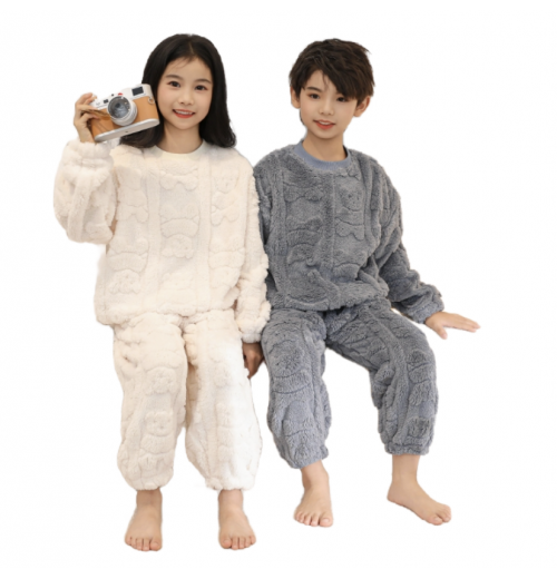 Good Quality Flannel Winter Kid Home Wear Suit Pajamas Coral Fleece Pajama Soft Velvet Pyjamas Set Thick Clothes Children Good Quality Flannel Winter Kid Home Wear Suit Pajamas Coral Fleece Pajama Soft Velvet Pyjamas Set Thick Clothes Children