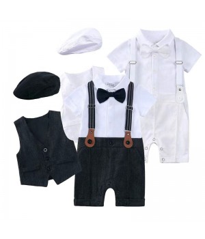 Formal 3-Piece Gentleman Suit Set for Baby Boy, 2-3 Years Old, Customizable Cloth Outfit