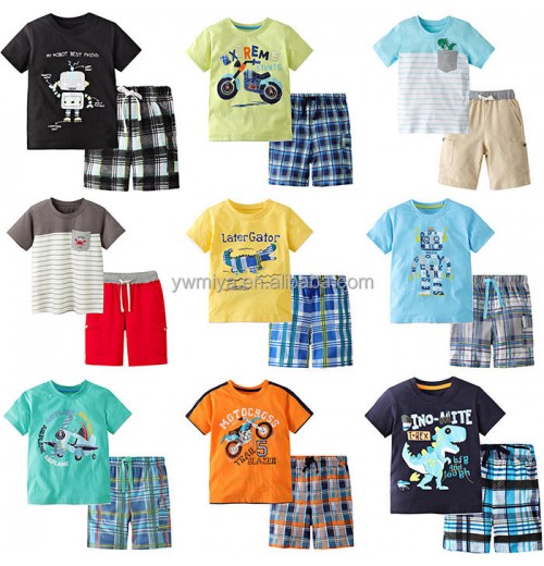 KDY-002 Super hot selling boys cloth 100% cotton knit baby boy short sleeve t shirts with drawstring shorts outfits wholesale KDY-002 Super hot selling boys cloth 100% cotton knit baby boy short sleeve t shirts with drawstring shorts outfits wholesale