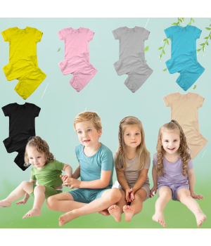 New Latest Baby t-shirt and short set Stretch Cotton children's clothes suit summer baby boy Fancy Print toddler easter sets OEM