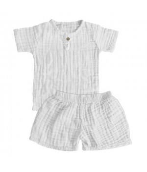 High Quality 100% Cotton Muslin Baby Clothes Set Summer Casual Tops Shorts Boys & Girls Toddlers Kids Baby Outfits Cloth